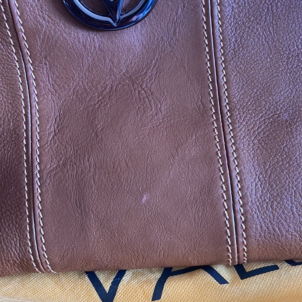 Valentino Brown Leather Weekender Bag - Picture 10 of 11